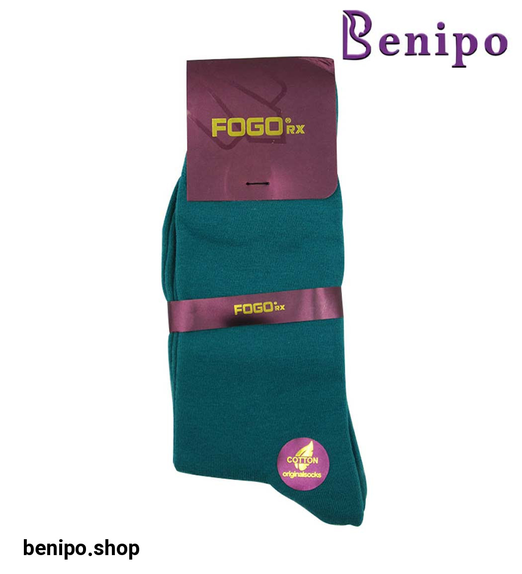 جوراب مردانه ساده سبز آبی