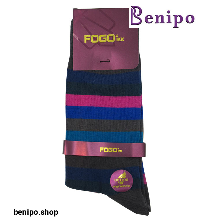 جوراب مردانه ساق رنگی قهوه ای