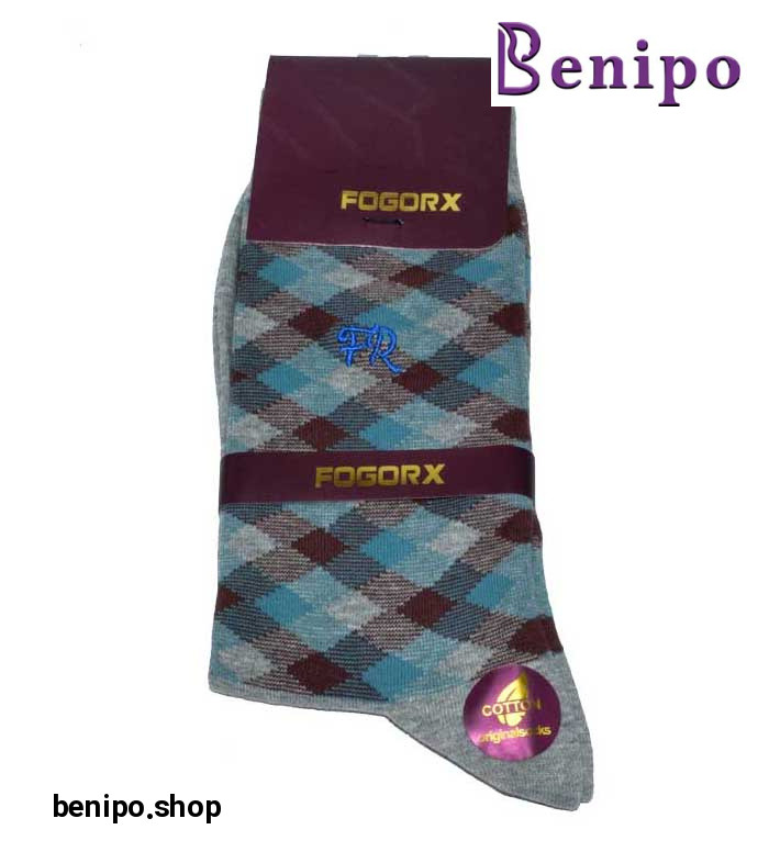 جوراب مردانه اسکاچ ریز طوسی آبی