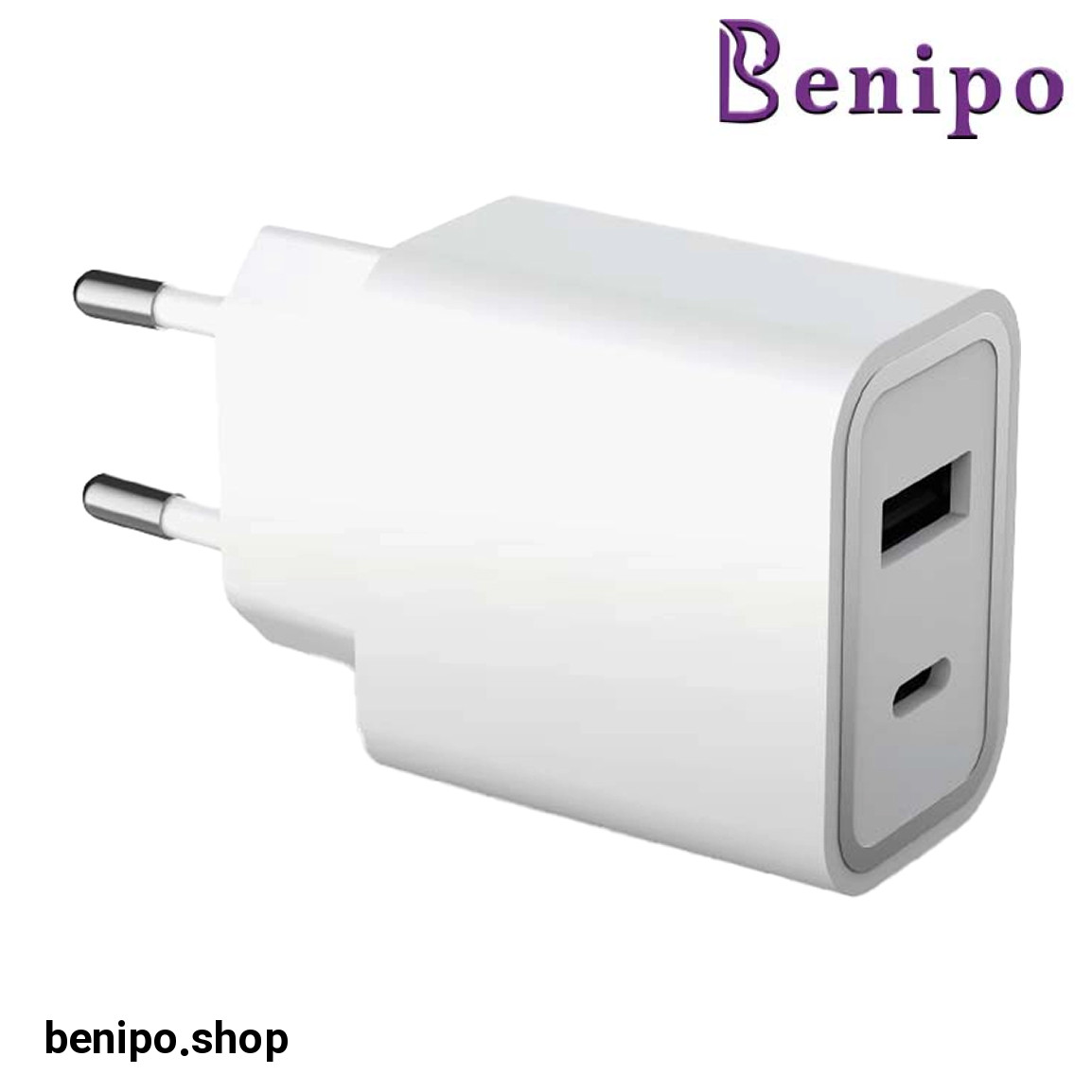 شارژر دیواری مدل 37 وات شارژ سریع با دو پورت USB C و USB A