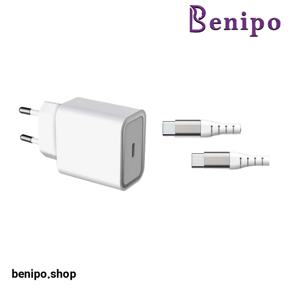 شارژر دیواری شارژ سریع با کابل 1.2USB C متری