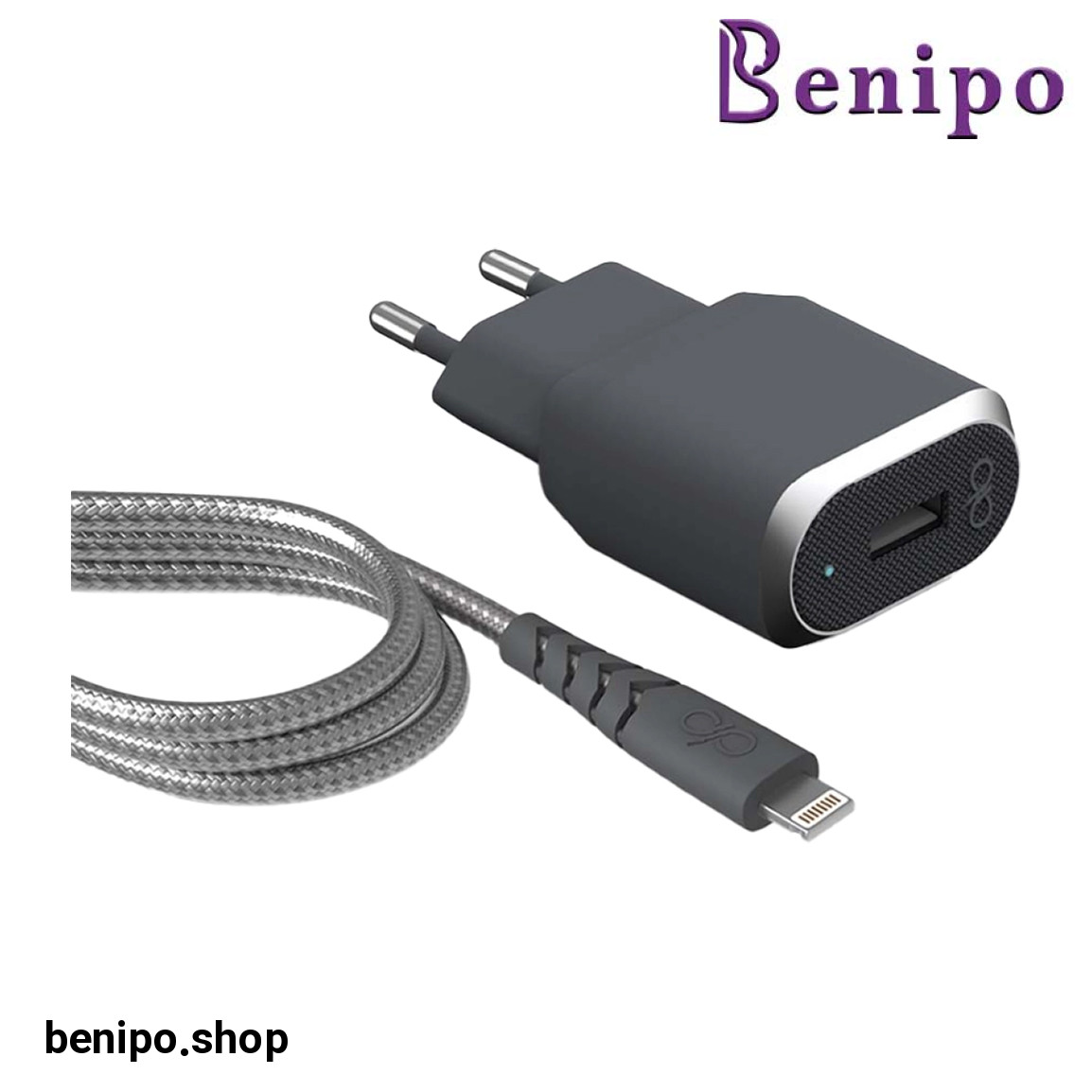 شارژر دیواری مدل شارژ سریع با کابل USB A به لایتنینگ