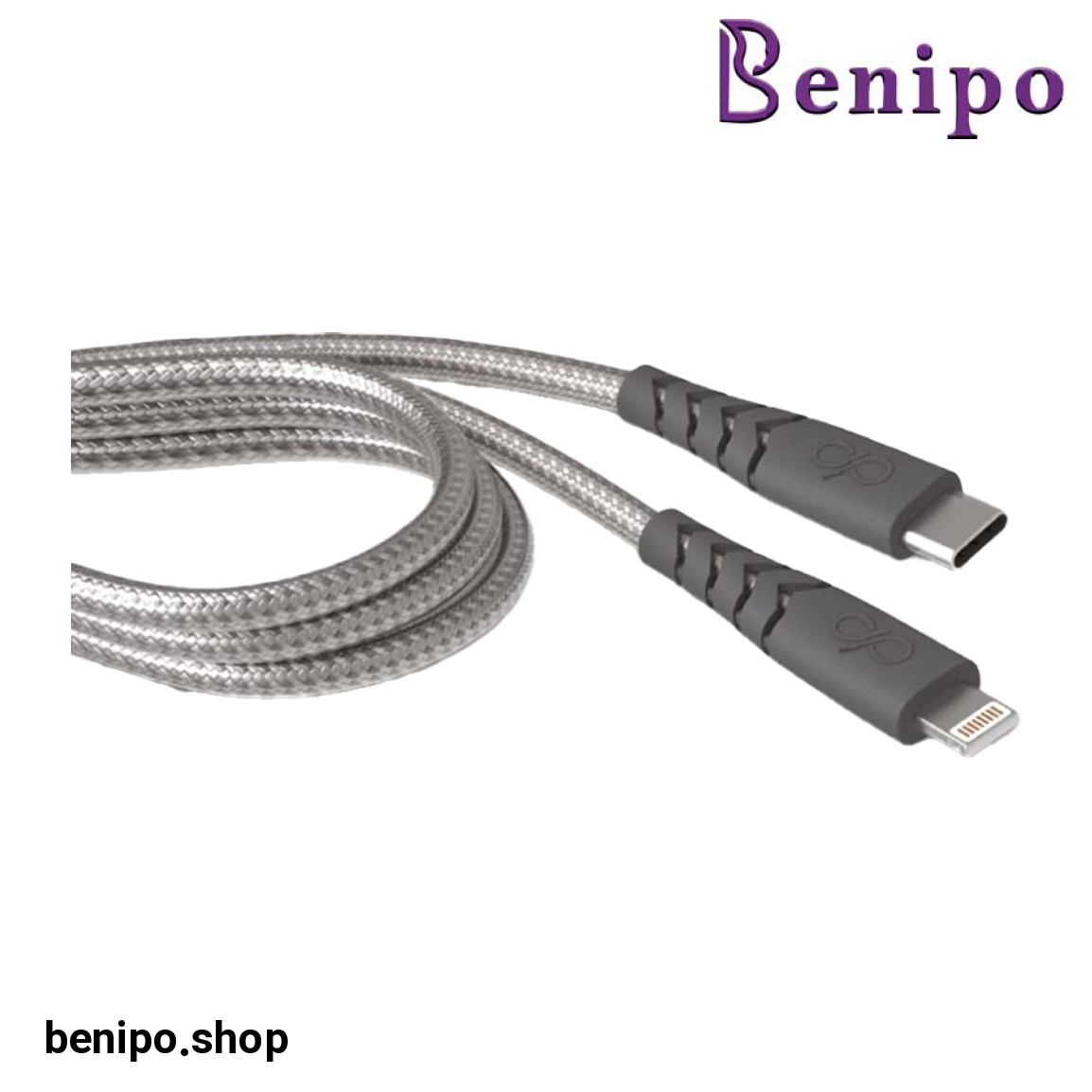 کابل شارژ مدل تقویت شده USB C به لایتنینگ طول 1.2 متر