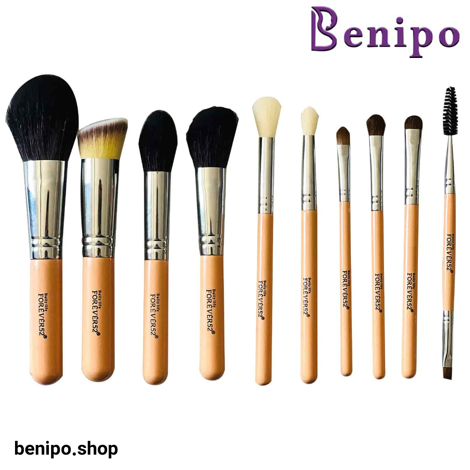 ست براش ده عددی صورتی فور اور 52