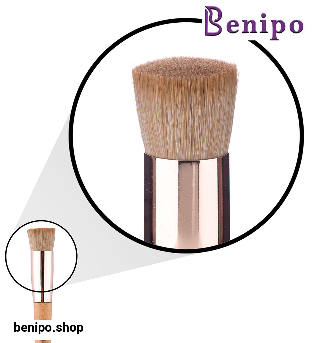 براش کرم پودر دسته چوبی