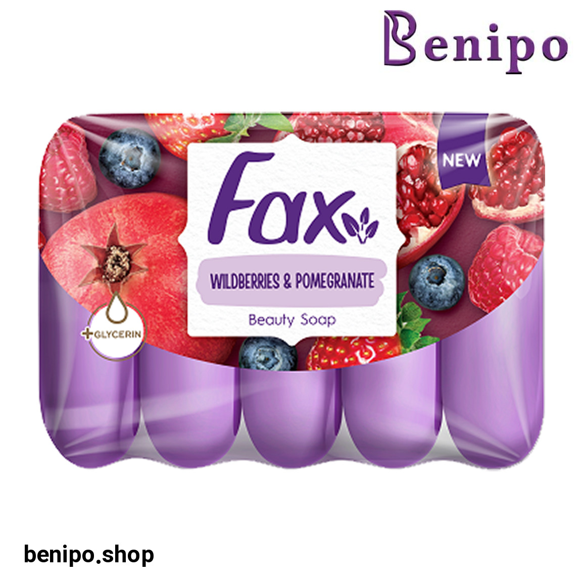 صابون حاوی رایحه میوه های جنگلی و انار بسته 5 عددی