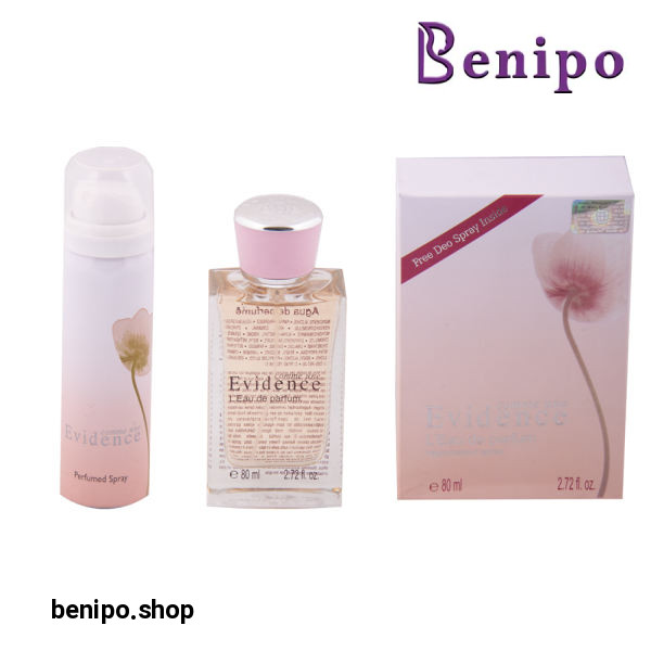 پک دو عددی ادوپرفیوم و اسپری زنانه مدل Evidence