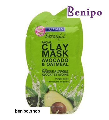 ماسک صورت یکبار مصرف خاک رسی جو و آووکادو