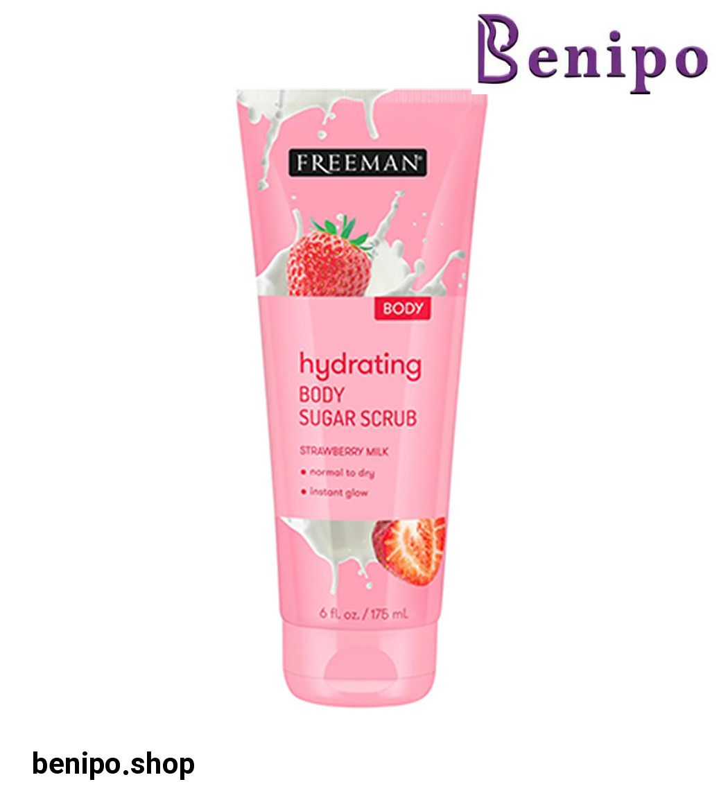 اسکراب بدن شکر و شیر توت فرنگی حجم 175 میل