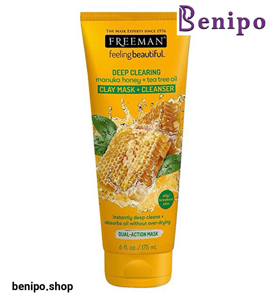 ماسک خاک رسی صورت عسل  و روغن درخت چای