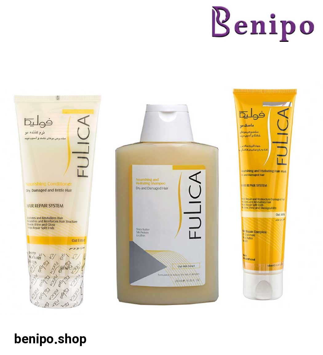 پک ماسک مو به همراه شامپو و نرم کننده مناسب موهای خشک و آسیب دیده