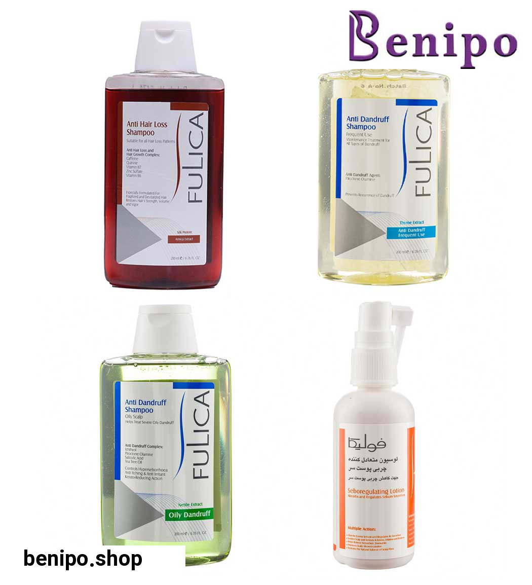 پک شامپو ضد ریزش و تقویت کننده مو به همراه شامپو ضد شوره مخصوص شوره و پوست سر چرب 200میل و شامپو ضد شوره جهت مصرف روزانه 200میل و لوسیون متعادل کننده چربی پوست سر