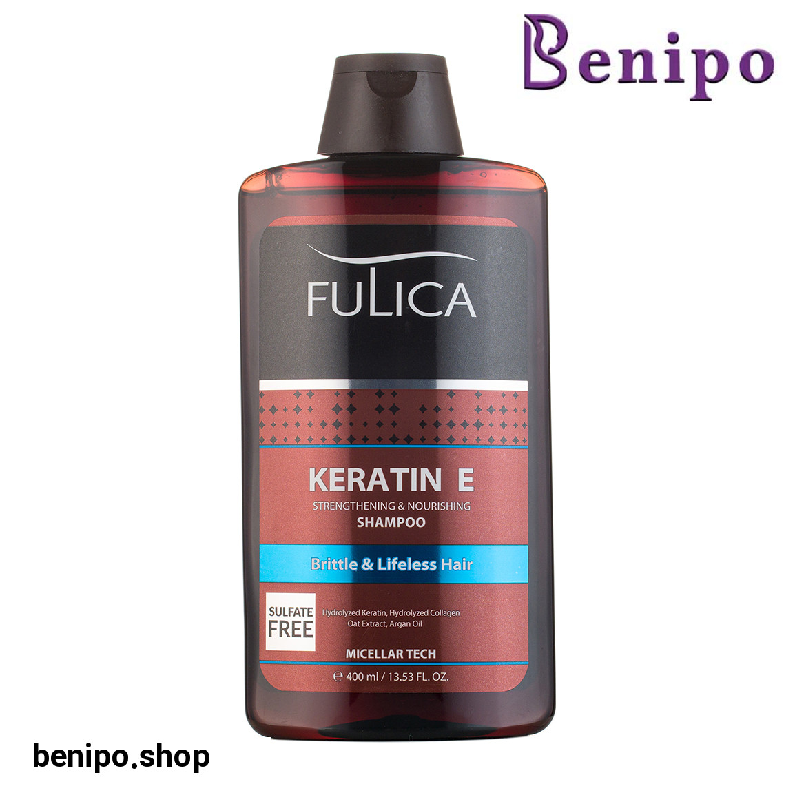 شامپو تقویت کننده مو فاقد سولفات مدل Keratin E حجم 400 میلی لیتر