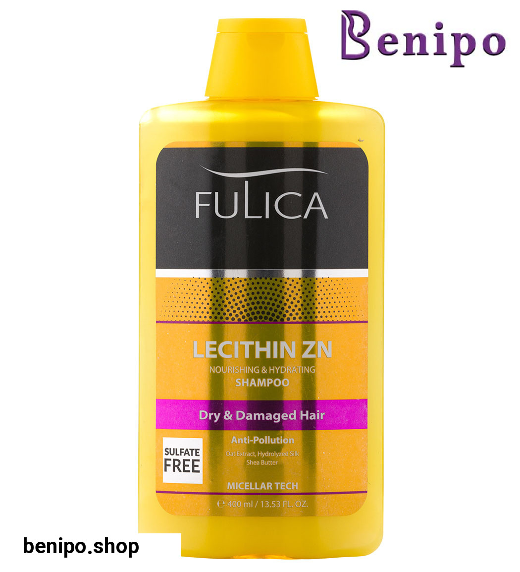 شامپو فاقد سولفات مدل Lecithin Zn مناسب موهای خشک و آسیب دیده 400میل