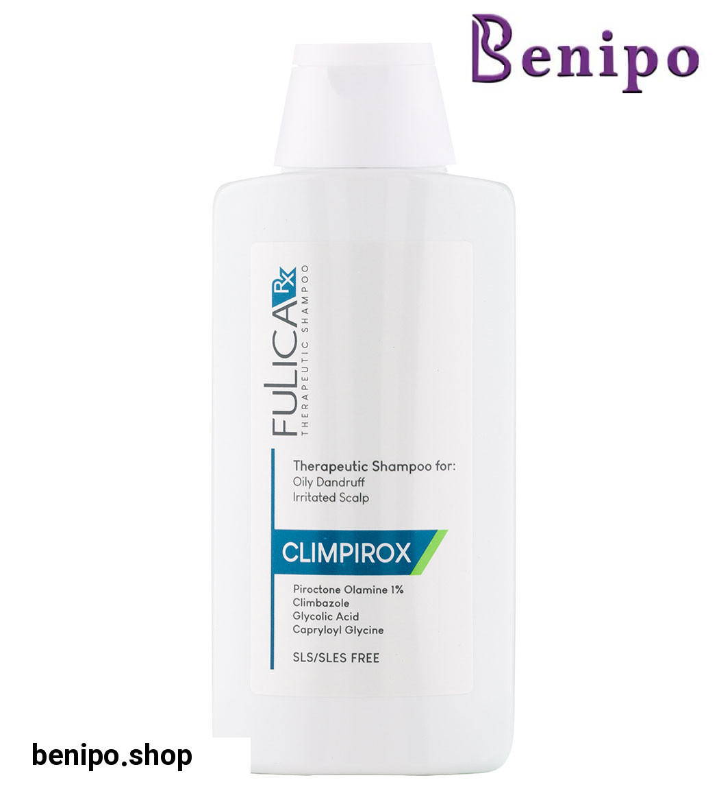 شامپو ضد شوره مناسب پوست سر چرب و جوشدار مدل Climpirox حجم 200میل