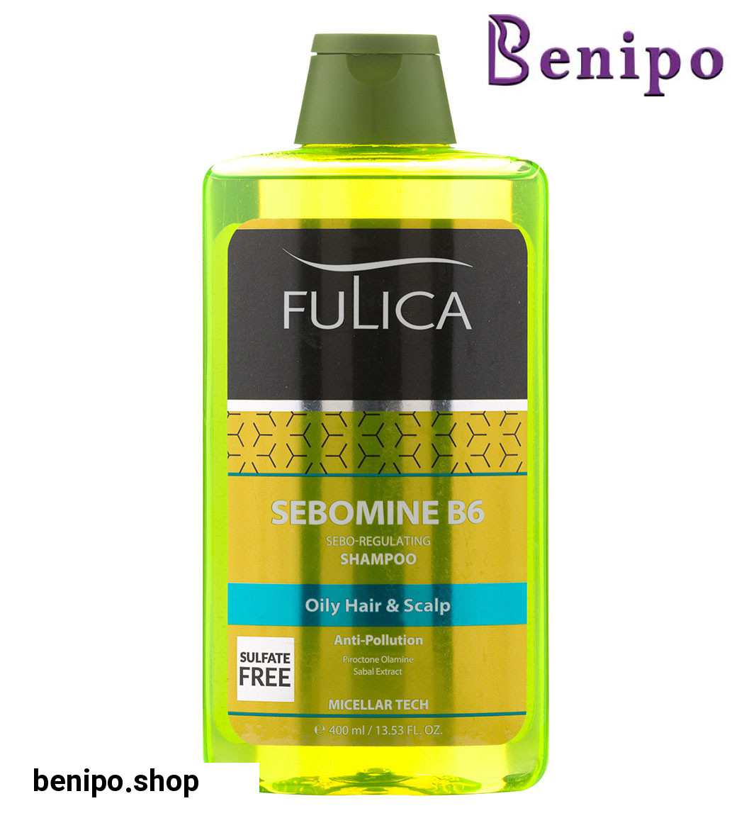 شامپو فاقد سولفات مدل Sebomine B6 مناسب موهای چرب 400میل