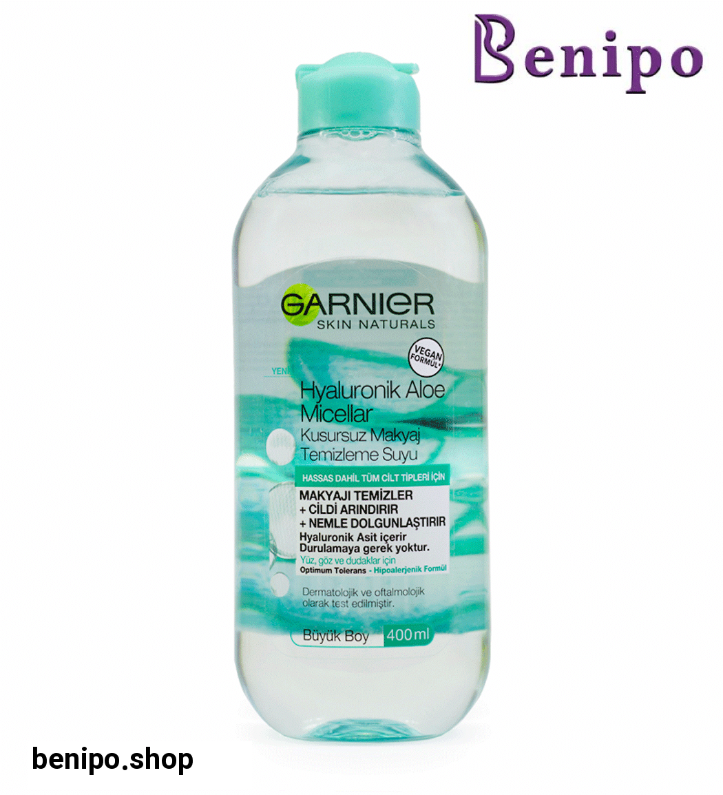 محلول آرایش پاک کن میسلار آلوئه ورا و هیالورونیک اسید مناسب انواع پوست 400 میل