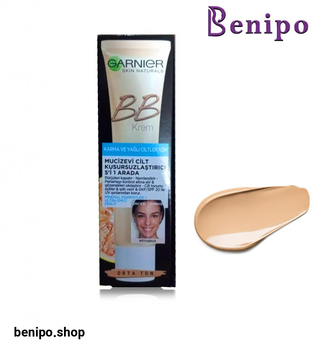 بی بی کرم رنگ متوسط SPF 20 مناسب پوست چرب و مختلط 40 میل ساخت ترکیه