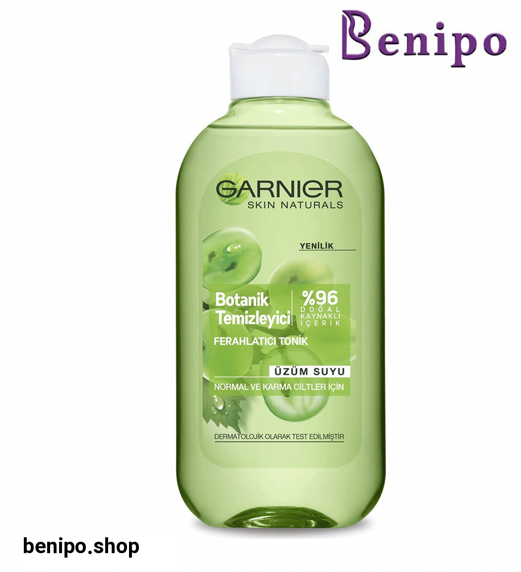 تونرگیاهی پاک کننده پوست صورت حاوی عصاره انگور مناسب پوست نرمال تا چرب حجم 200 میل