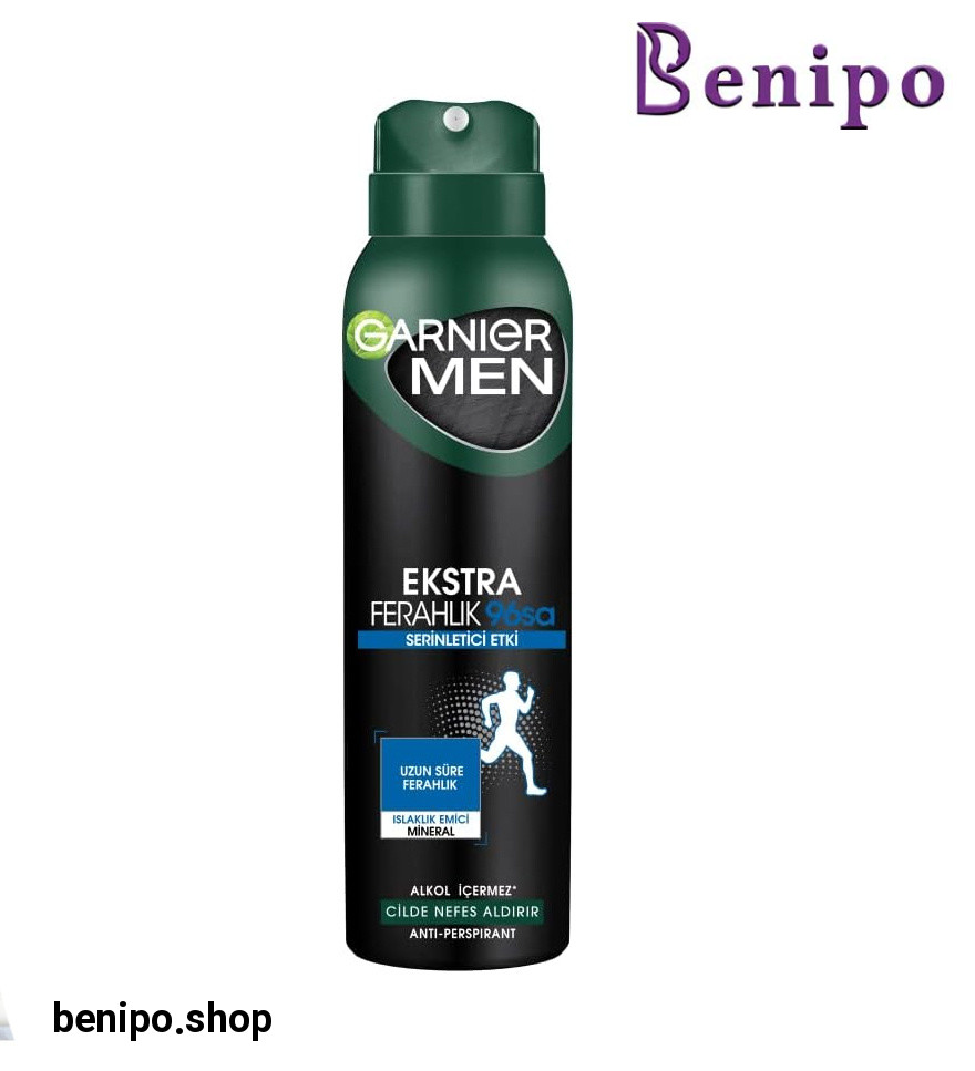 اسپری ضد تعریق مردانه 96 ساعته مدل  ekstra ferahlik  بسته بندی جدید حجم 150 میل
