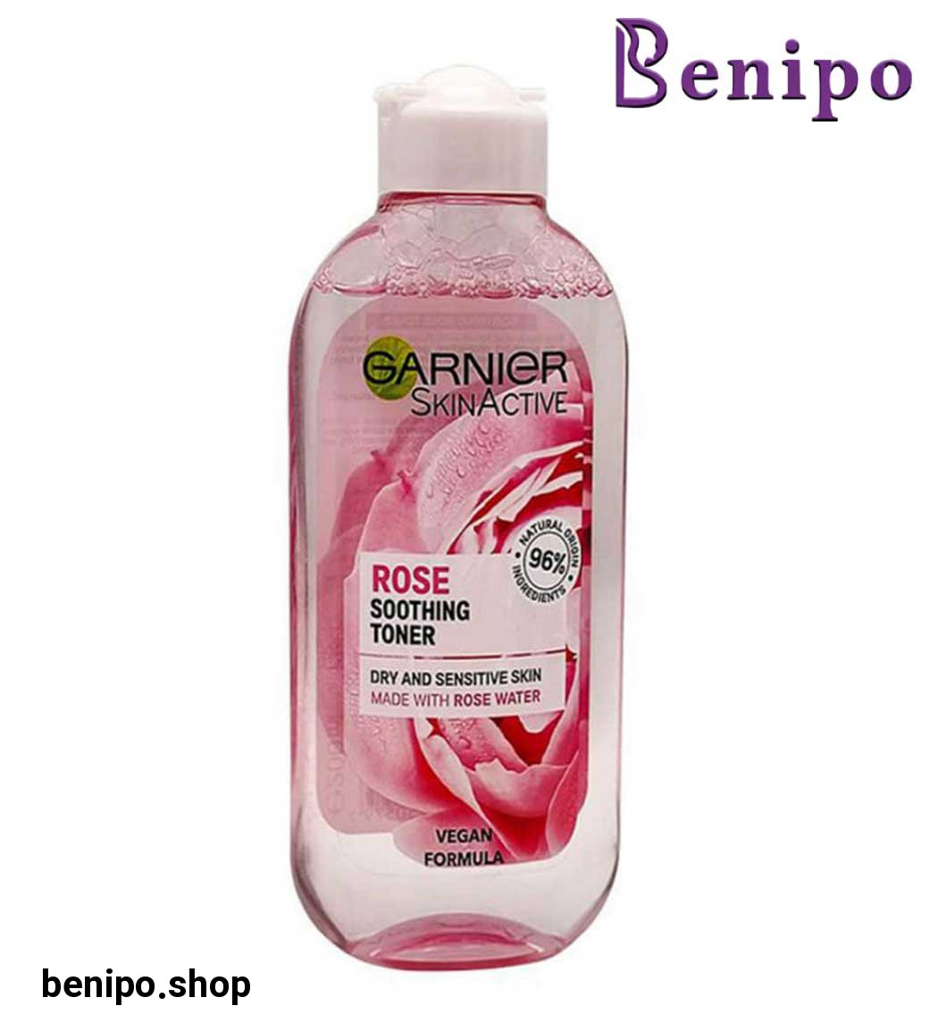 تونر گیاهی و آرامش بخش پاک کننده صورت حاوی عصاره گل رز