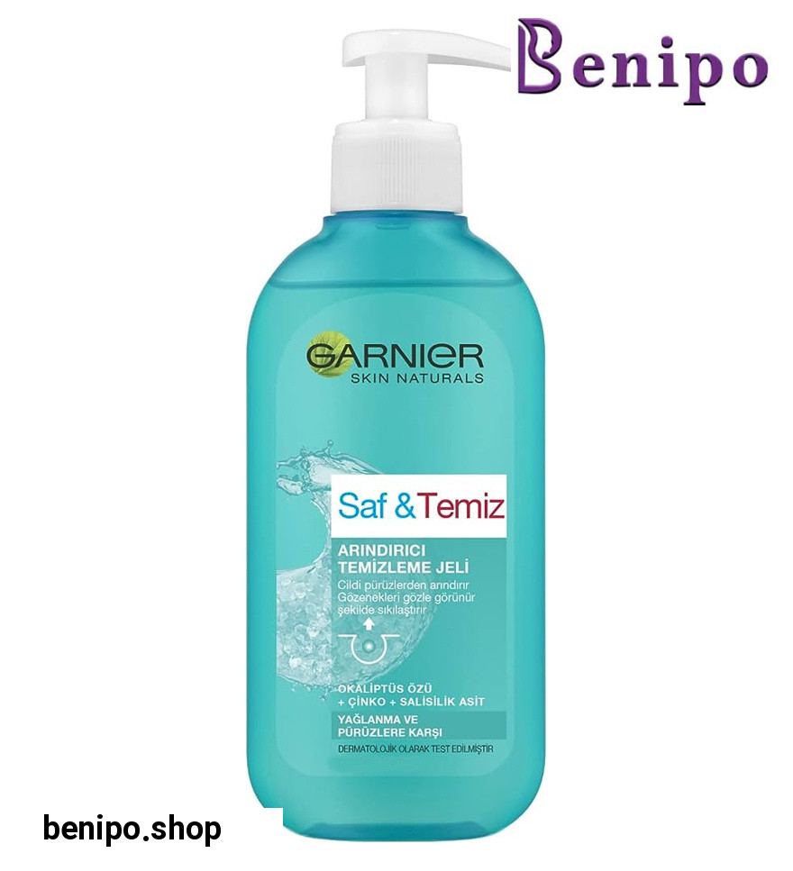 ژل شستشو کوچک کننده منافذ صورت saf  temiz مناسب پوست چرب حجم 200 میل