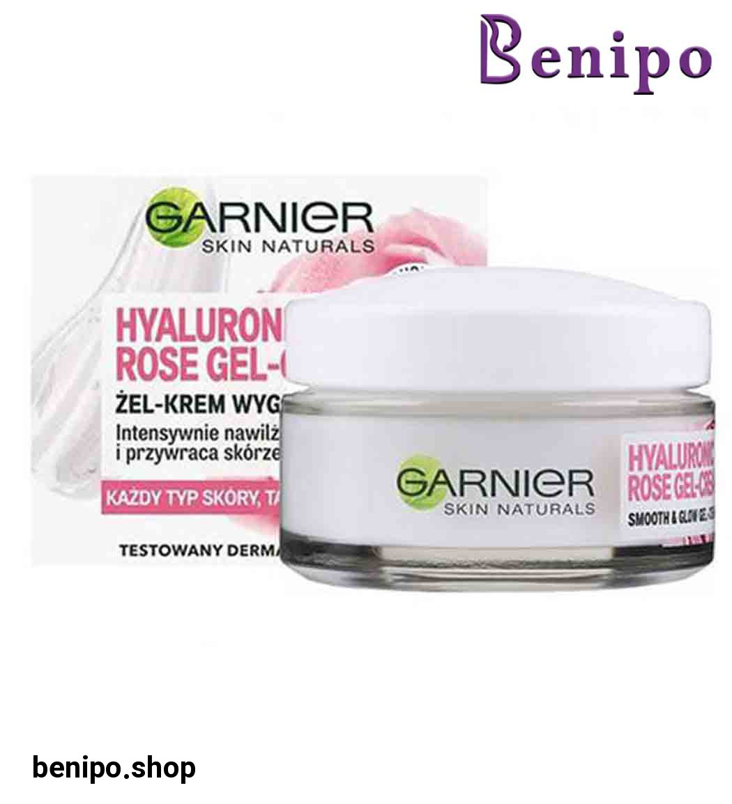 ژل کرم آبرسان و مرطوب کننده هیالورونیک حاوی عصاره گل رز مناسب انواع پوست حجم 50 میل