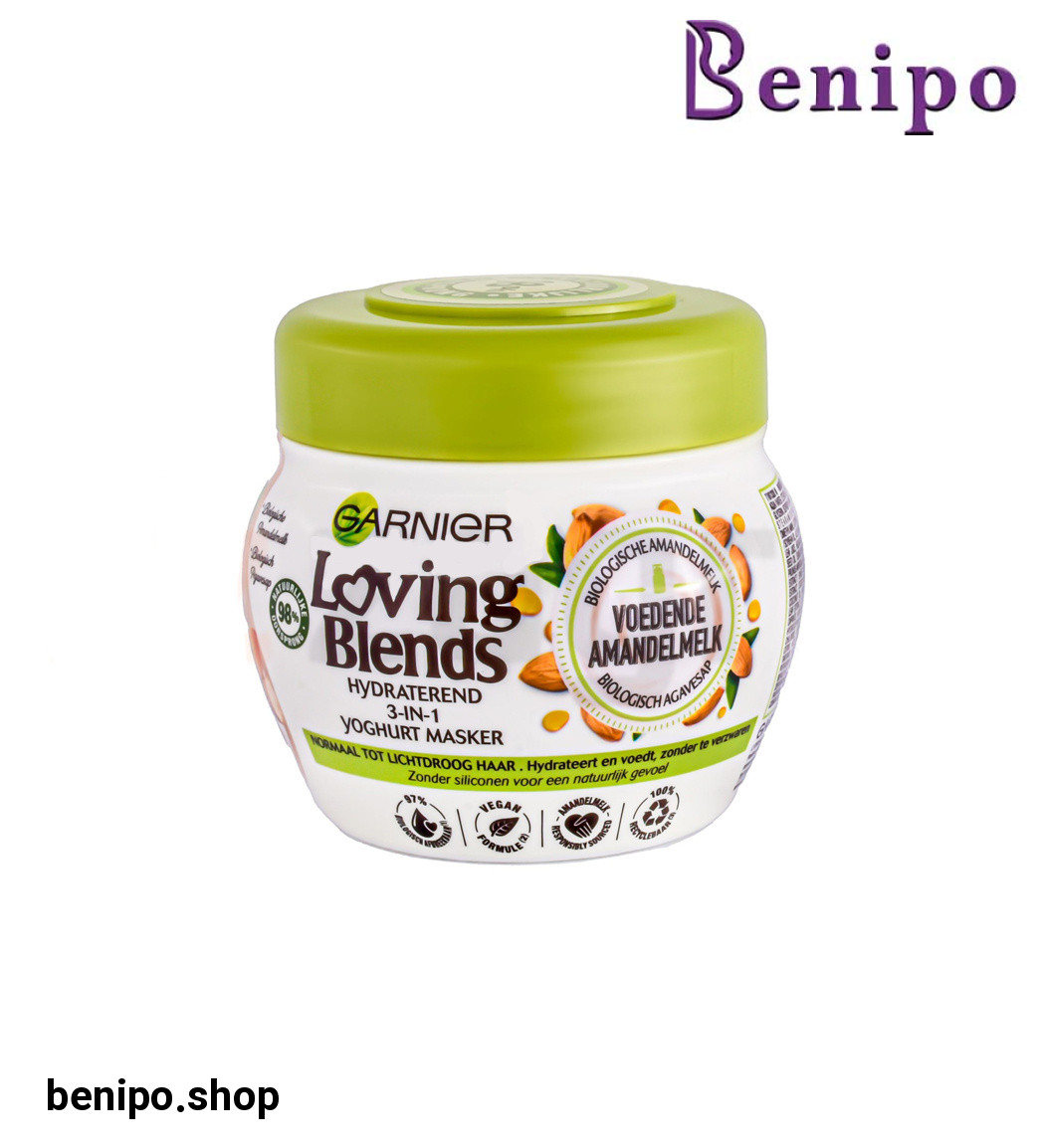 ماسک مو مرطوب و صاف کننده حاوی شیر بادام و آگاو مناسب موهای وز شده و موخوره حجم 300 میل