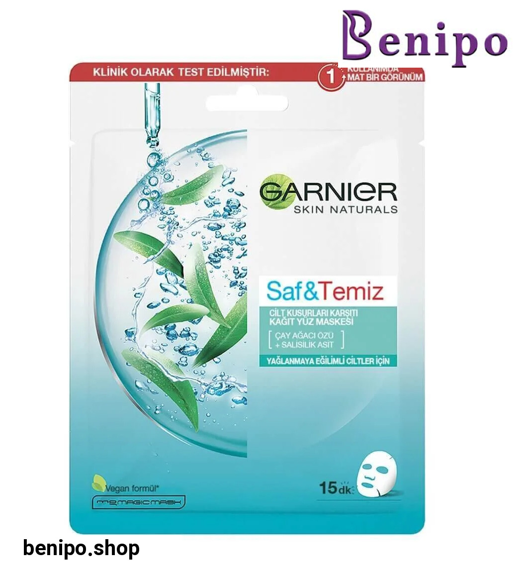 ماسک ورقه ای صاف و پاک کننده جوش های سر سیاه  حاوی عصاره چای سبز و سالسیلیک اسید