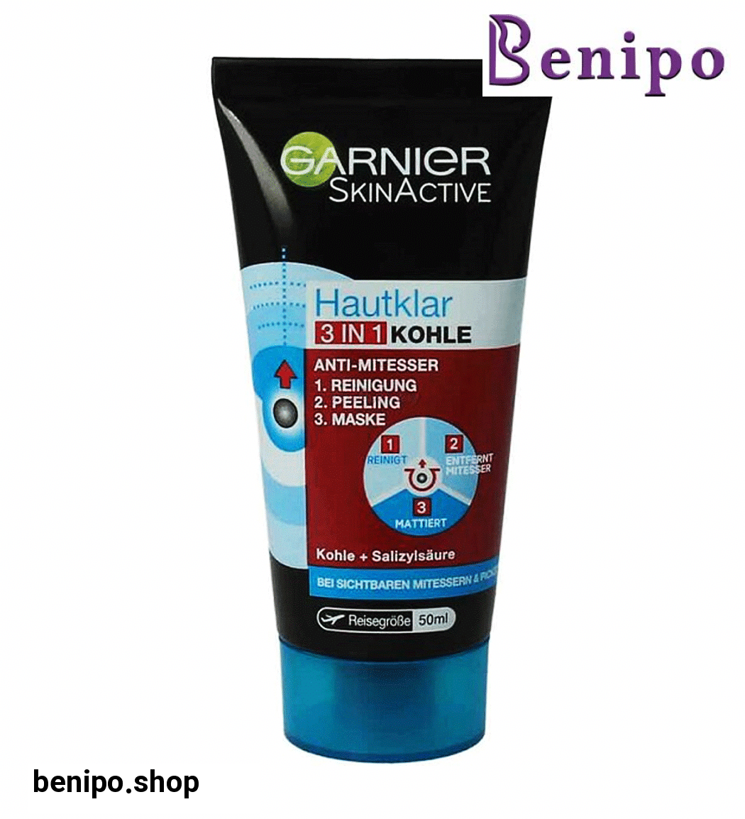 اسکراب ضد جوش سر سیاه 3 کاره ذغال فعال حجم 150 میل