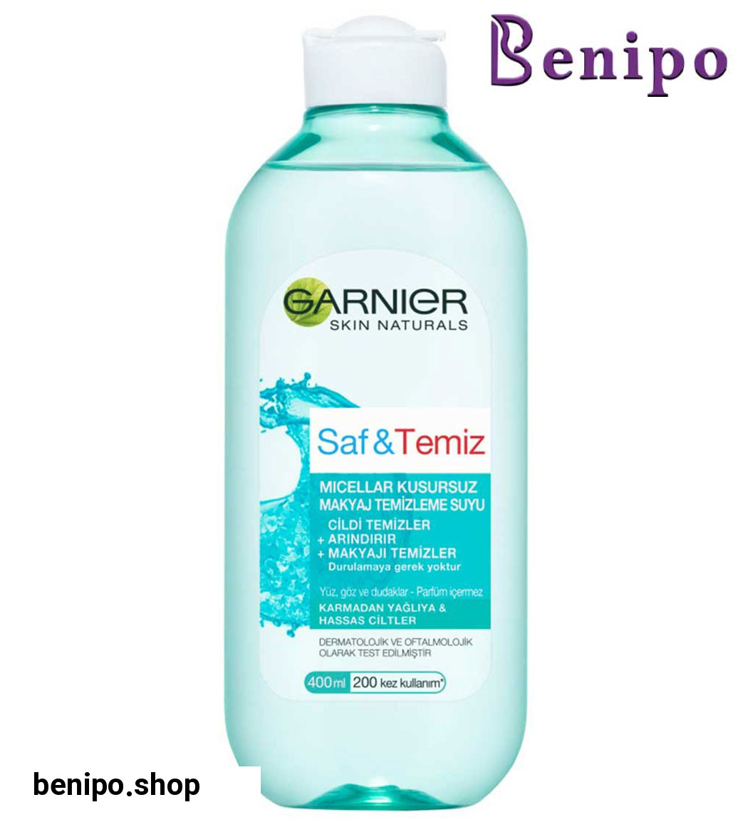 محلول میسلار  مدل Saf And Temiz مناسب پوست های حساس و چرب  حجم 400 میل