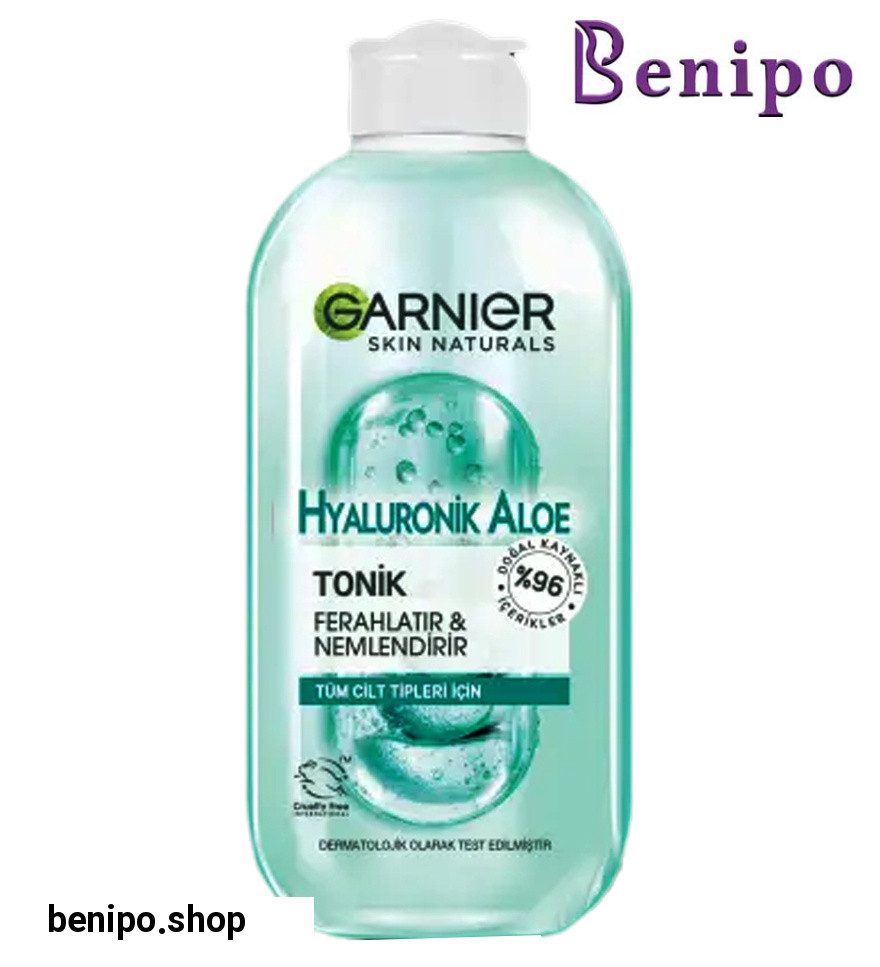 تونر گیاهی حاوی هیالورونیک اسید و آلوئه ورا مناسب انواع پوست 200میل