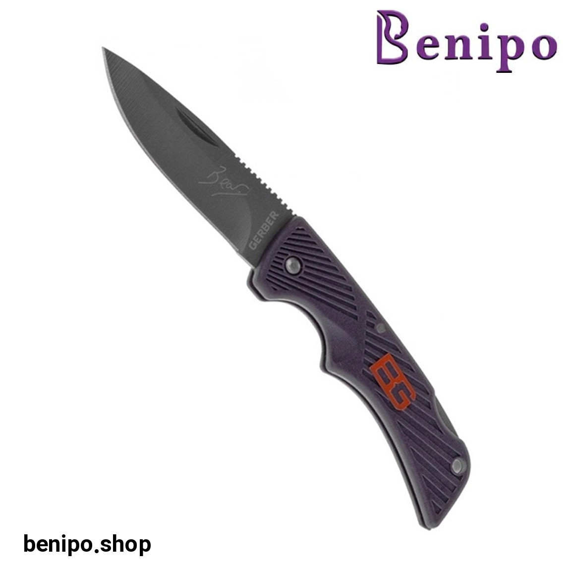 چاقو سفری طرح گربر مدل GB-115 طوسی