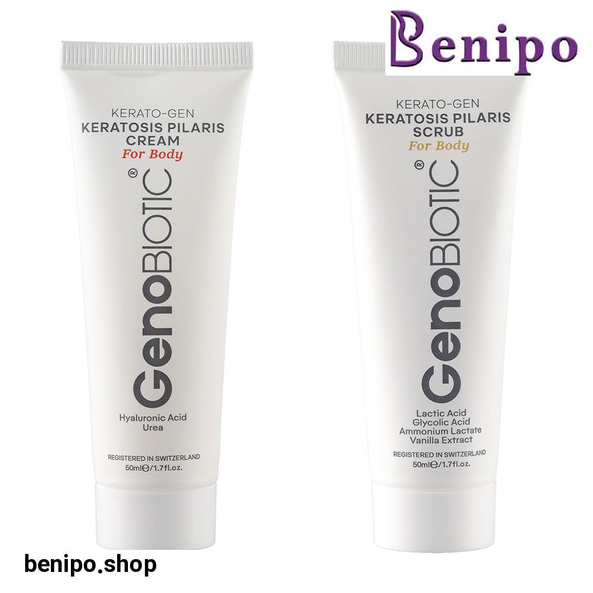 پک دو عددی اسکراب و کرم کنترل کننده پوست مرغی بدن حجم 50 میلی لیتر