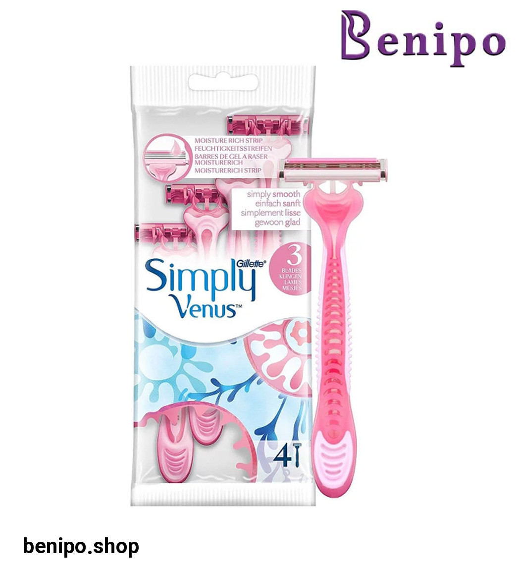 تیغ یکبار مصرف 4 عددی 3 لبه ونوس