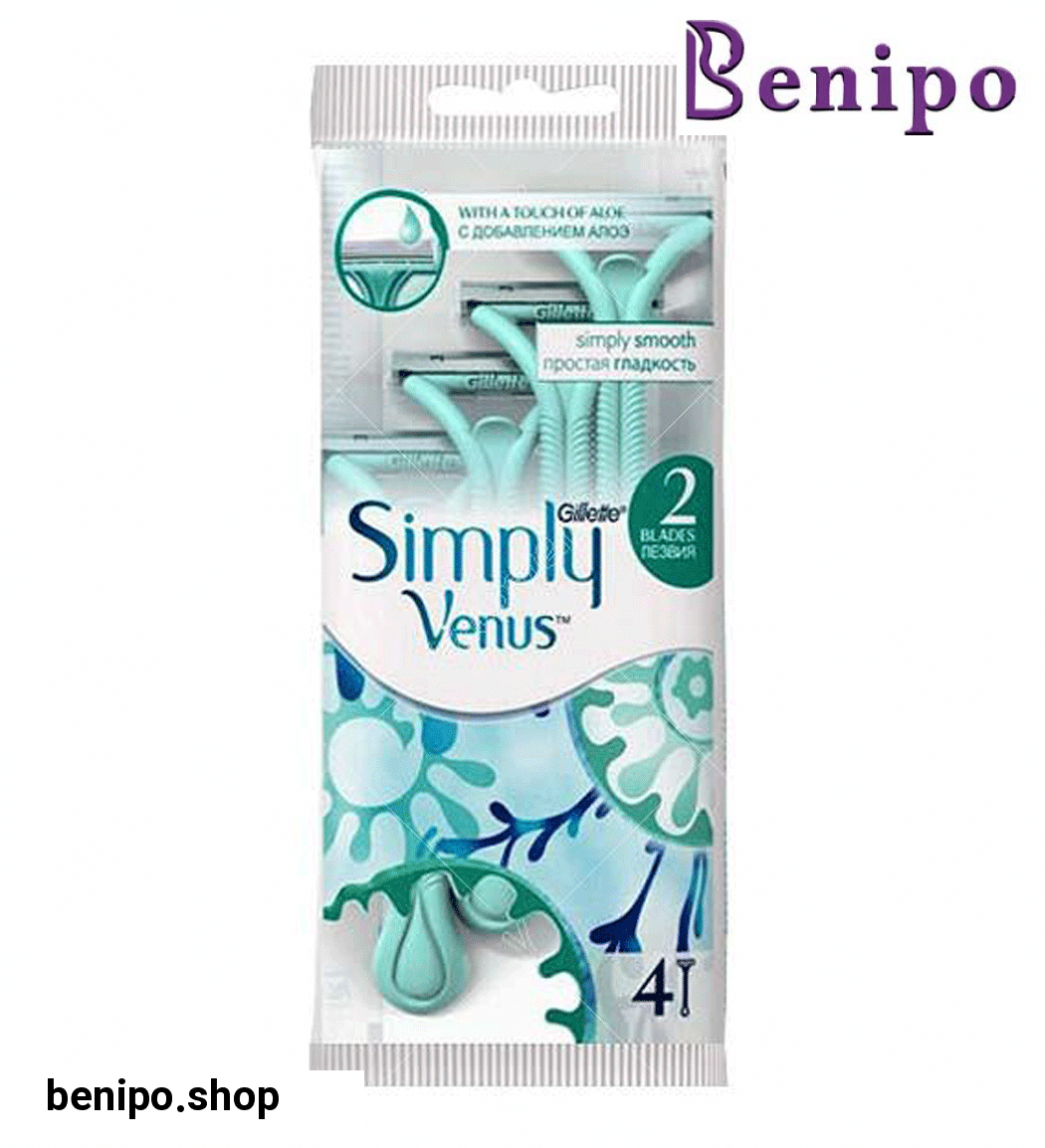 تیغ یکبار مصرف 4 عددی 2 لبه ونوس