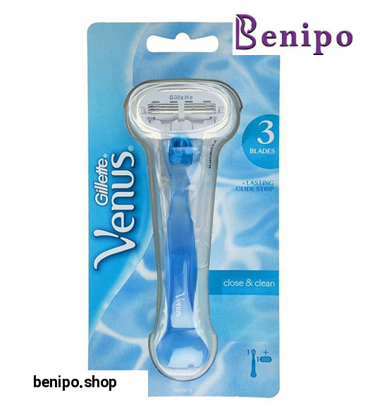 تیغ اصلاح بانوان ونوس (آبی) 2 یدک