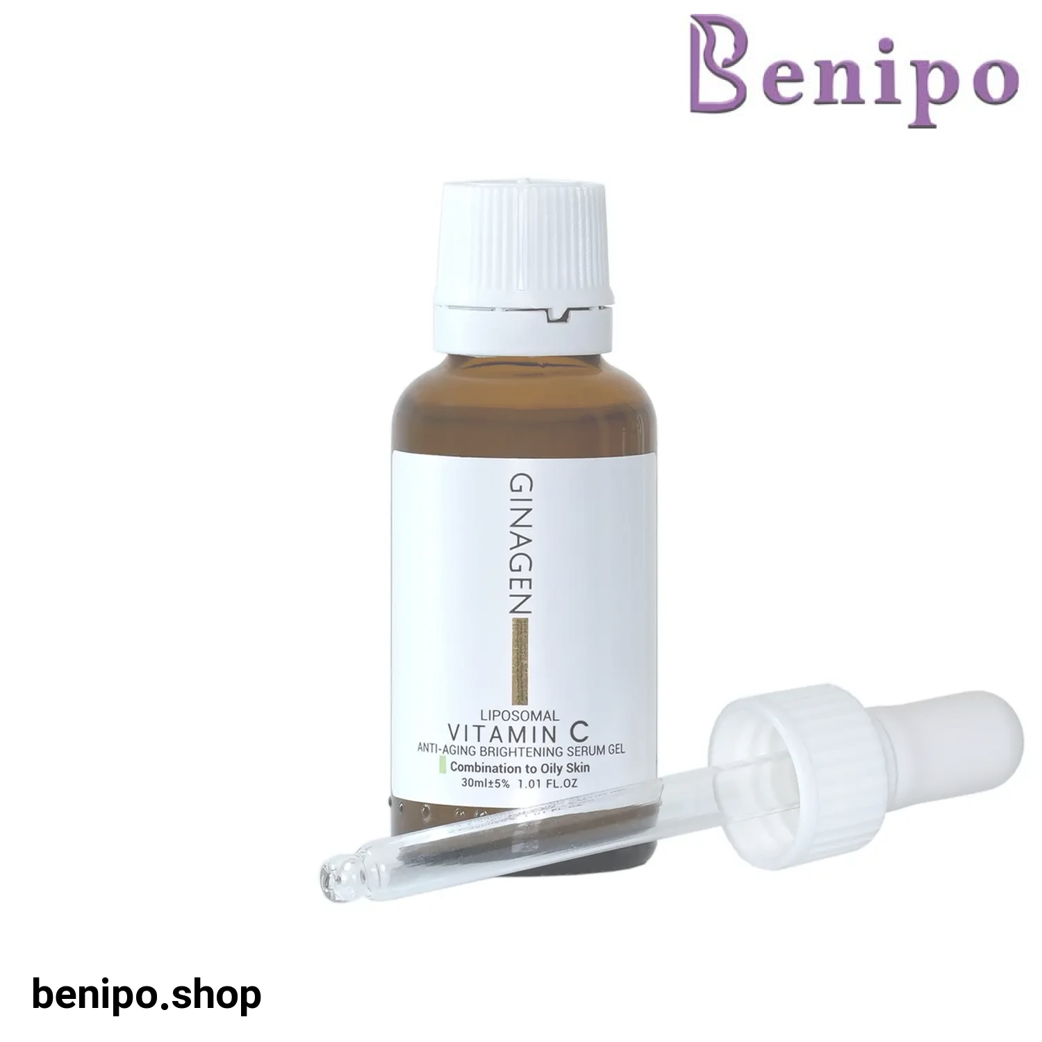 سرم روشن کننده ویتامین سی پوست چرب و مختلط ژیناژن