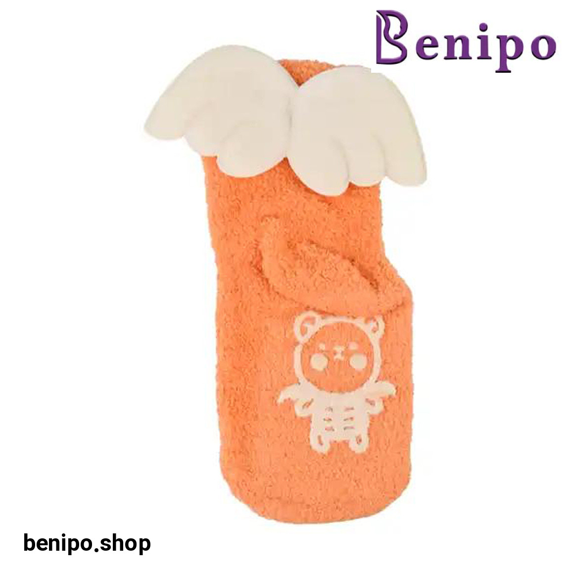 جوراب دخترانه نیم ساق مدل بال فرشته 1 تا 3 سال