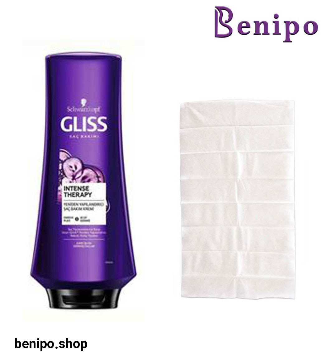 حوله هدیه به همراه نرم کننده مو Intense Therapy حجم 360 میل