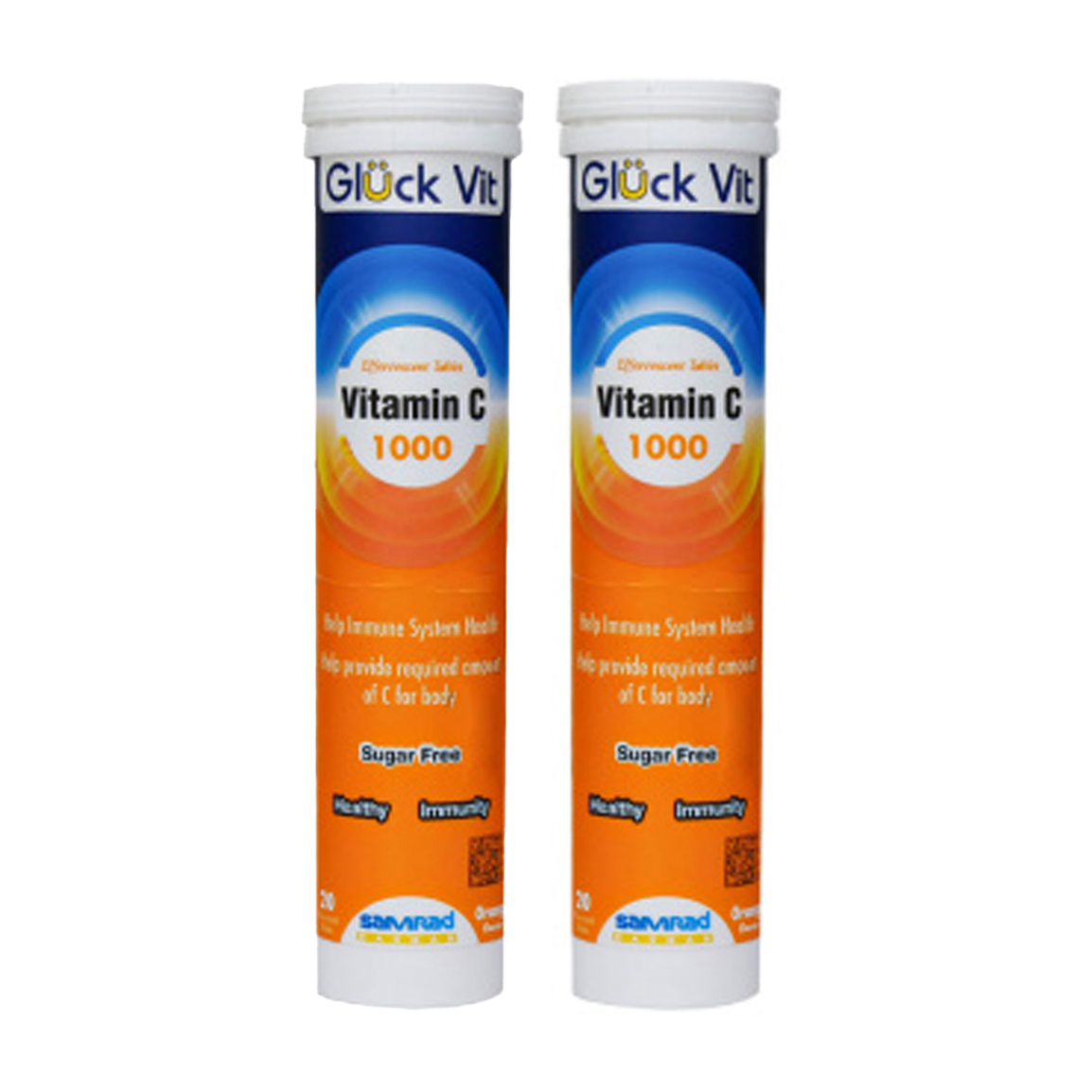 پک دو عددی قرص جوشان ویتامین C 1000 بسته 20 عددی