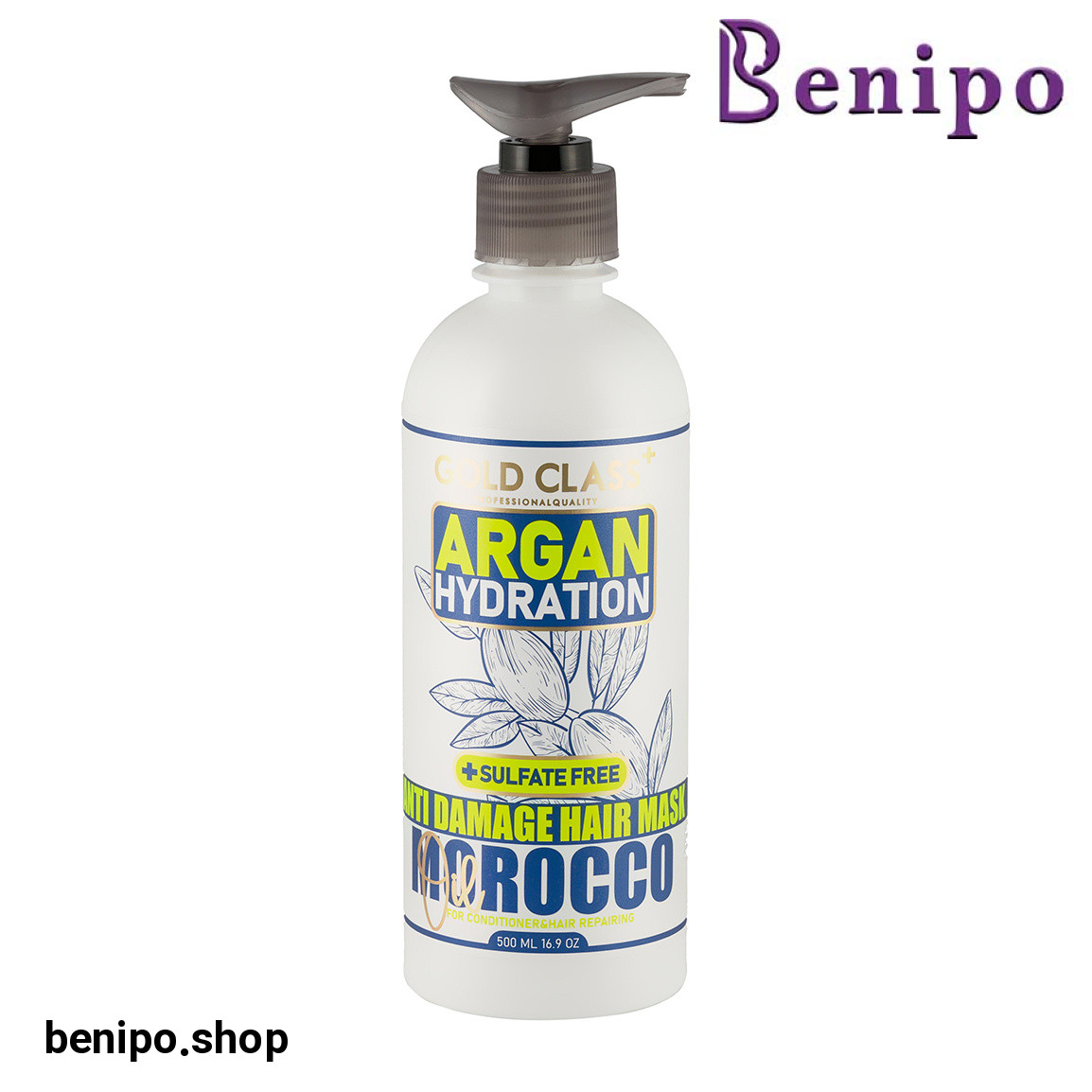 ماسک مو آبرسان فاقد سولفات حاوی روغن آرگان مناسب موهای خشک و دهیدراته حجم 500 میلی لیتر