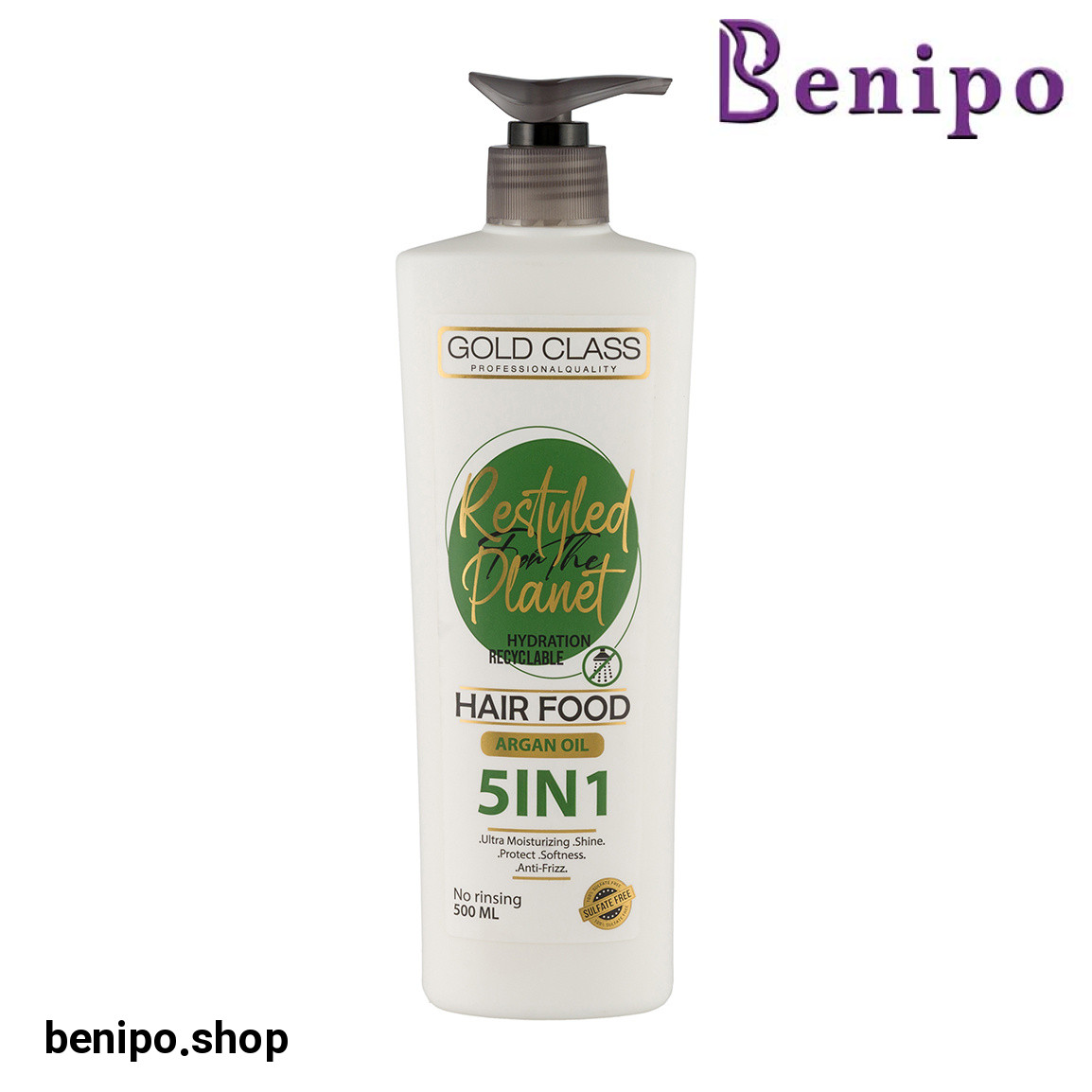 ماسک مو 5 کاره فاقد سولفات بدون آبکشی مدل Hair Food حاوی روغن آرگان مناسب موهای خشک و آسیب دیده حجم 500 میلی لیتر