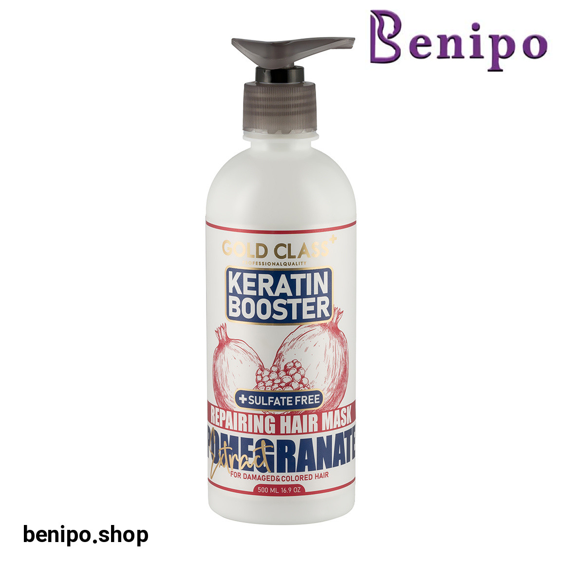 ماسک مو ترمیم کننده فاقد سولفات مدل Keratin Booster مناسب مو رنگ شده و آسیب دیده حجم 500 میلی لیتر