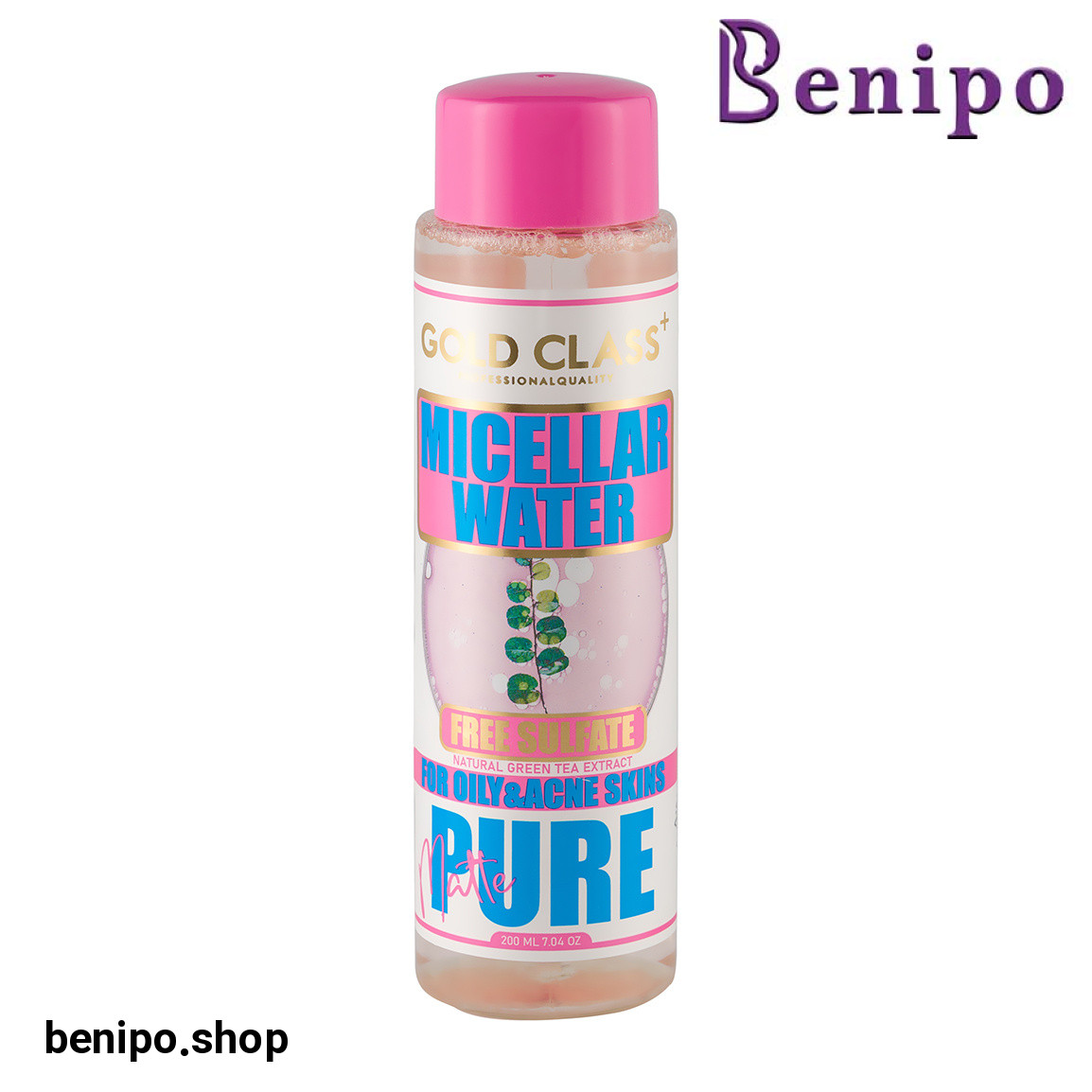 میسلار واتر مدل Pure حاوی عصاره چای سبز مناسب پوست چرب و آکنه دار حجم 200 میلی لیتر