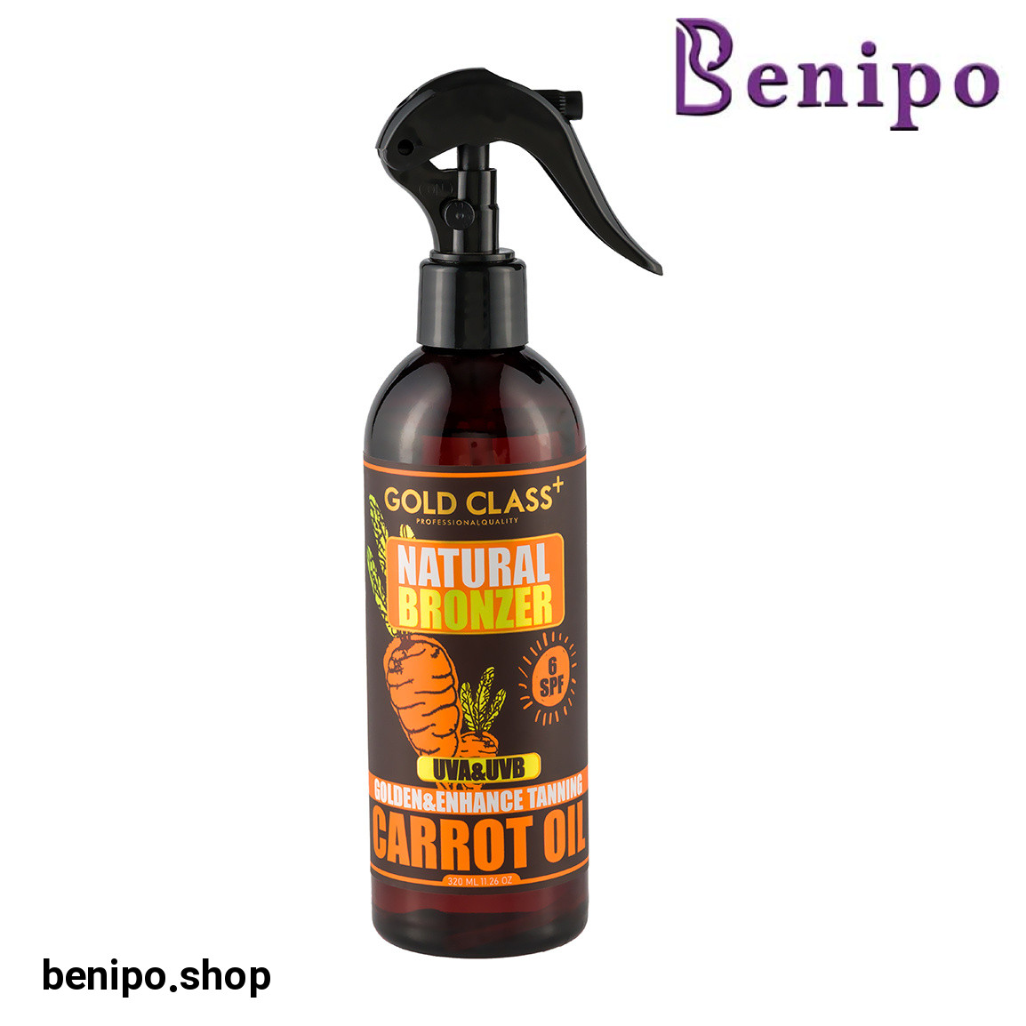 اسپری برنزه کننده مدل Carrot Oil با SPF 6 حجم 320 میلی لیتر