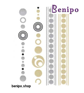 برچسب بدن طلایی کوچک طرح دایره ای