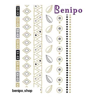 برچسب بدن طلایی کوچک طرح مصری