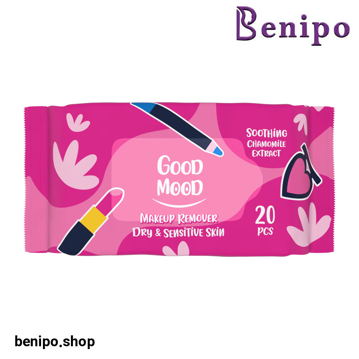 دستمال مرطوب آرایشی مناسب پوست خشک و حساس بسته 20 عددی