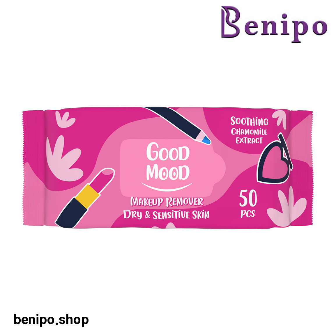 دستمال مرطوب آرایشی مناسب پوست خشک و حساس بسته 50 عددی